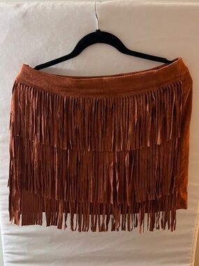 Fringe Mini Skirt